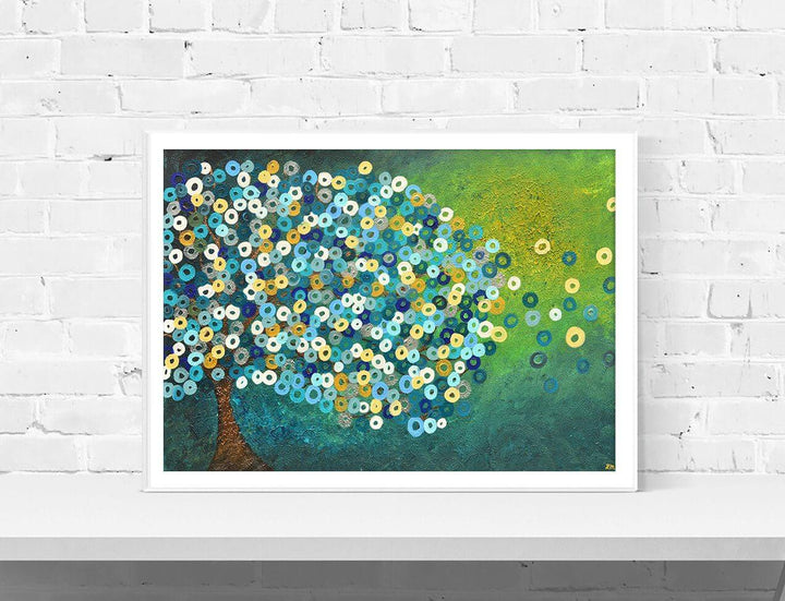 'Still Night' Abstract Tree Wall Art Print - Louise Mead