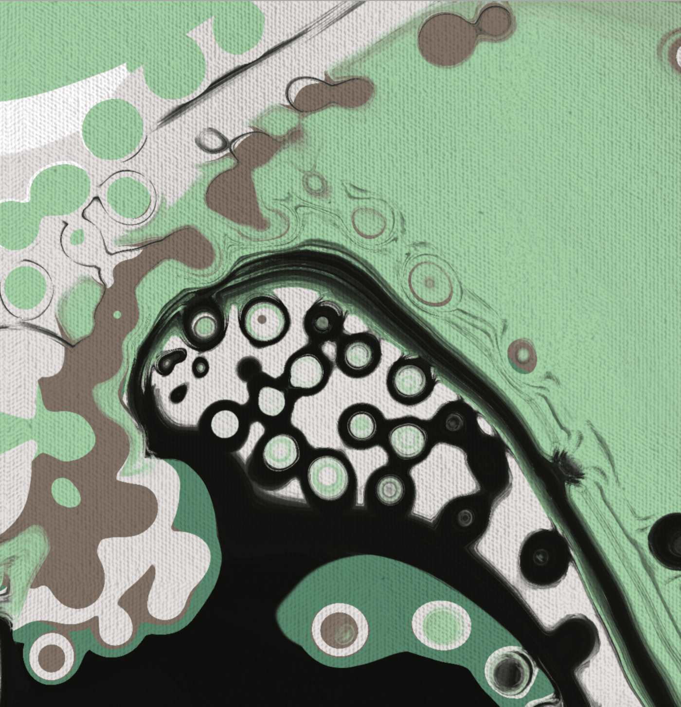'Sweet Jade' Green Abstract Canvas Print