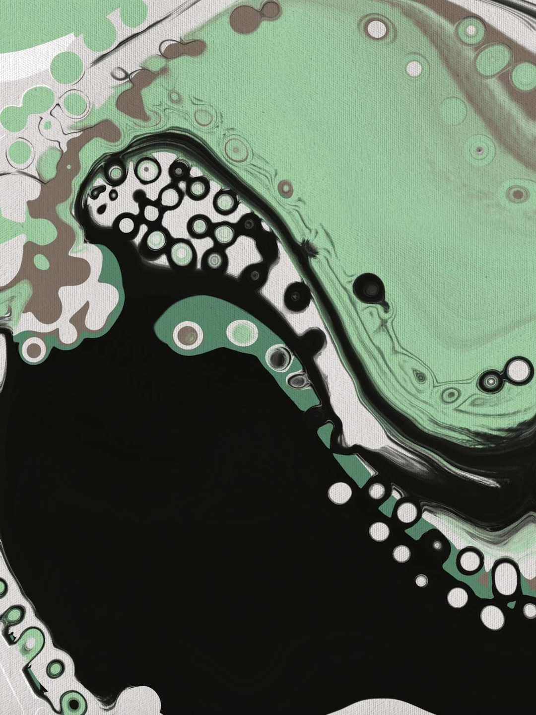 'Sweet Jade' Green Abstract Canvas Print