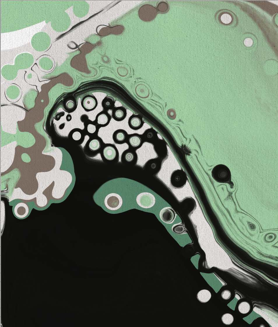 'Sweet Jade' Green Abstract Canvas Print