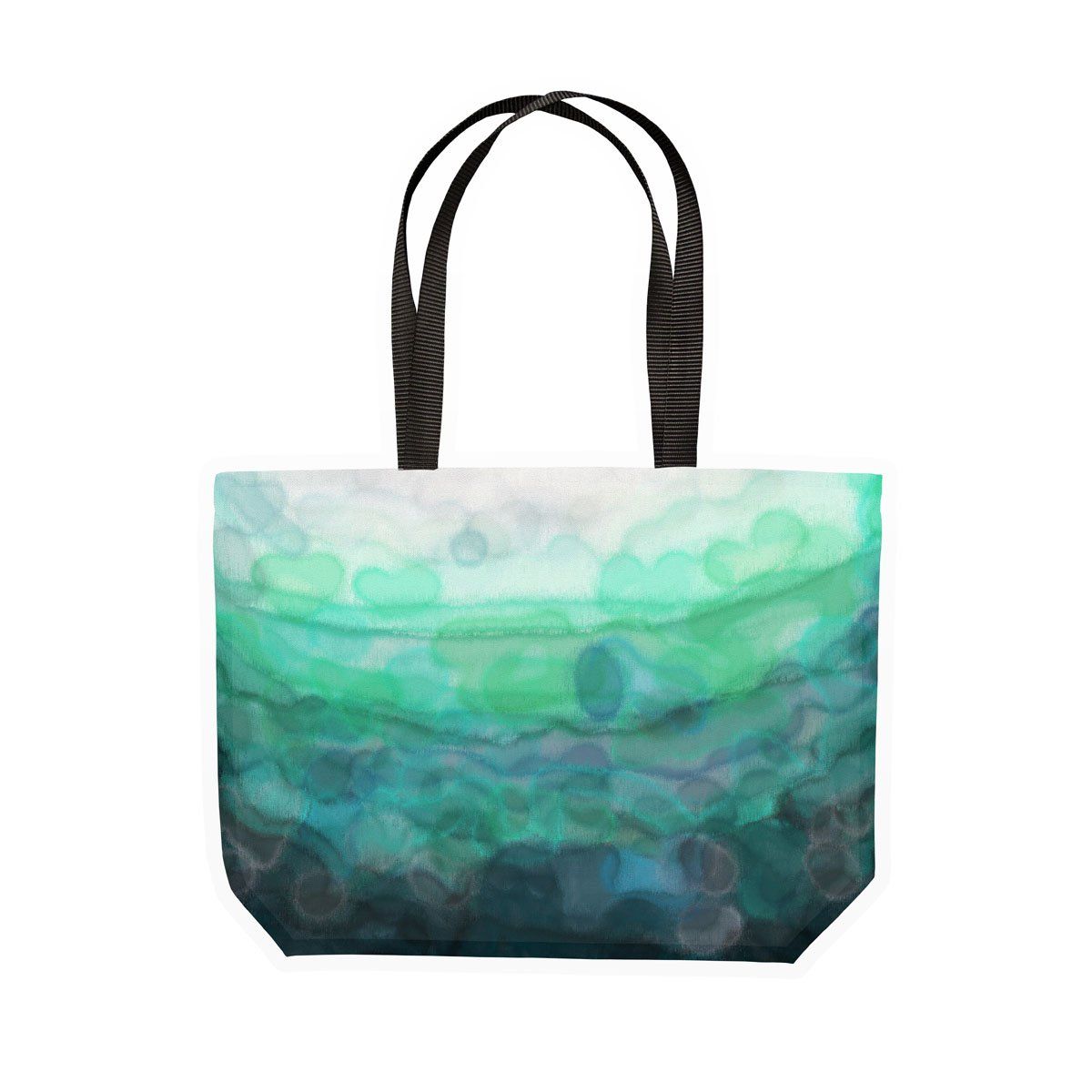 Teal 'Serenity' Canvas Tote Bag - Louise Mead