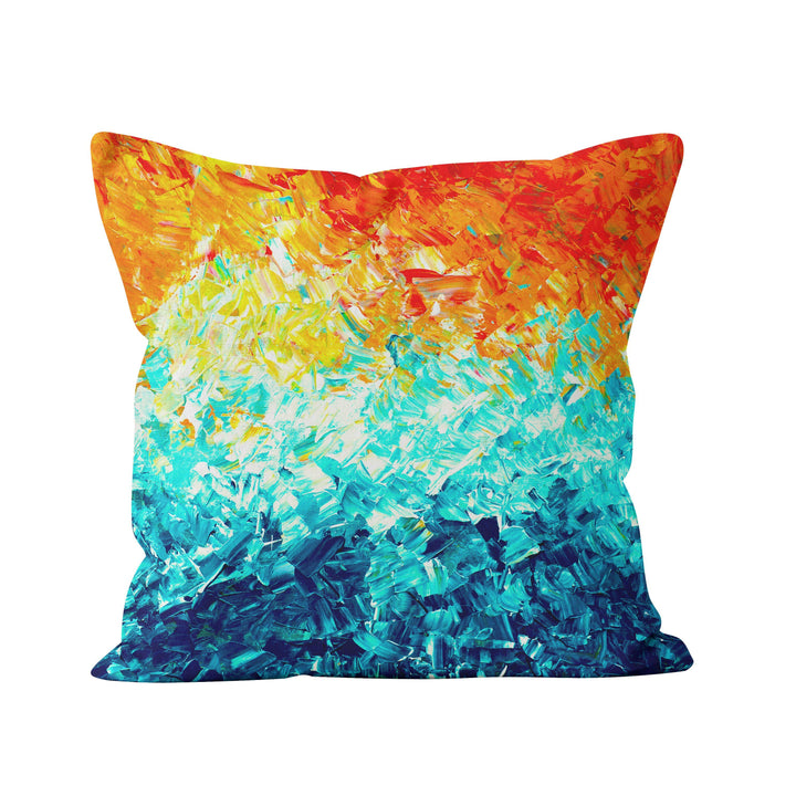 Orange & Blue Cushion - Louise Mead