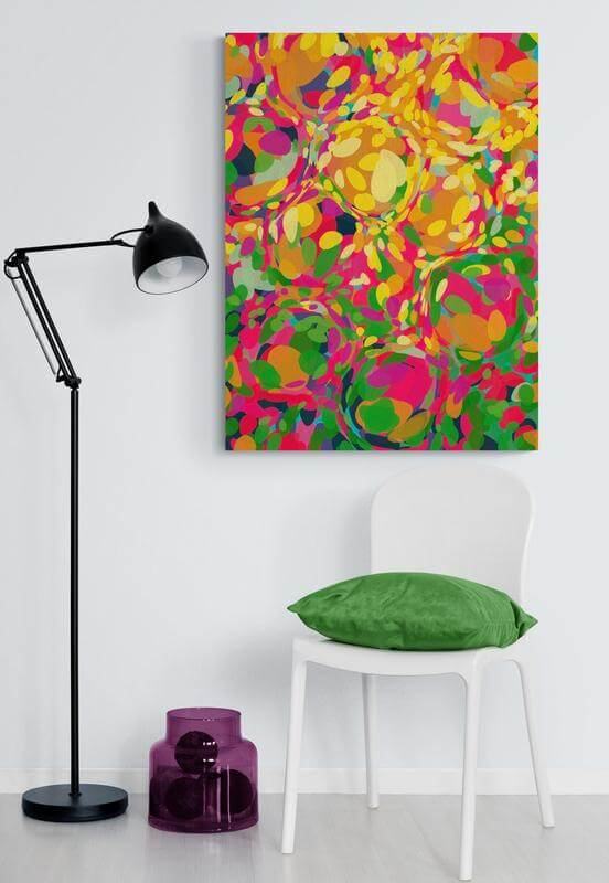 'Festival' Colourful Abstract Canvas Print | Canvas Print | Louise Mead