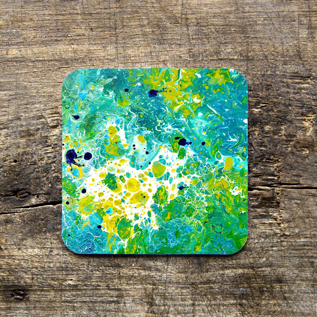 Teal & Green Coasters - Louise Mead