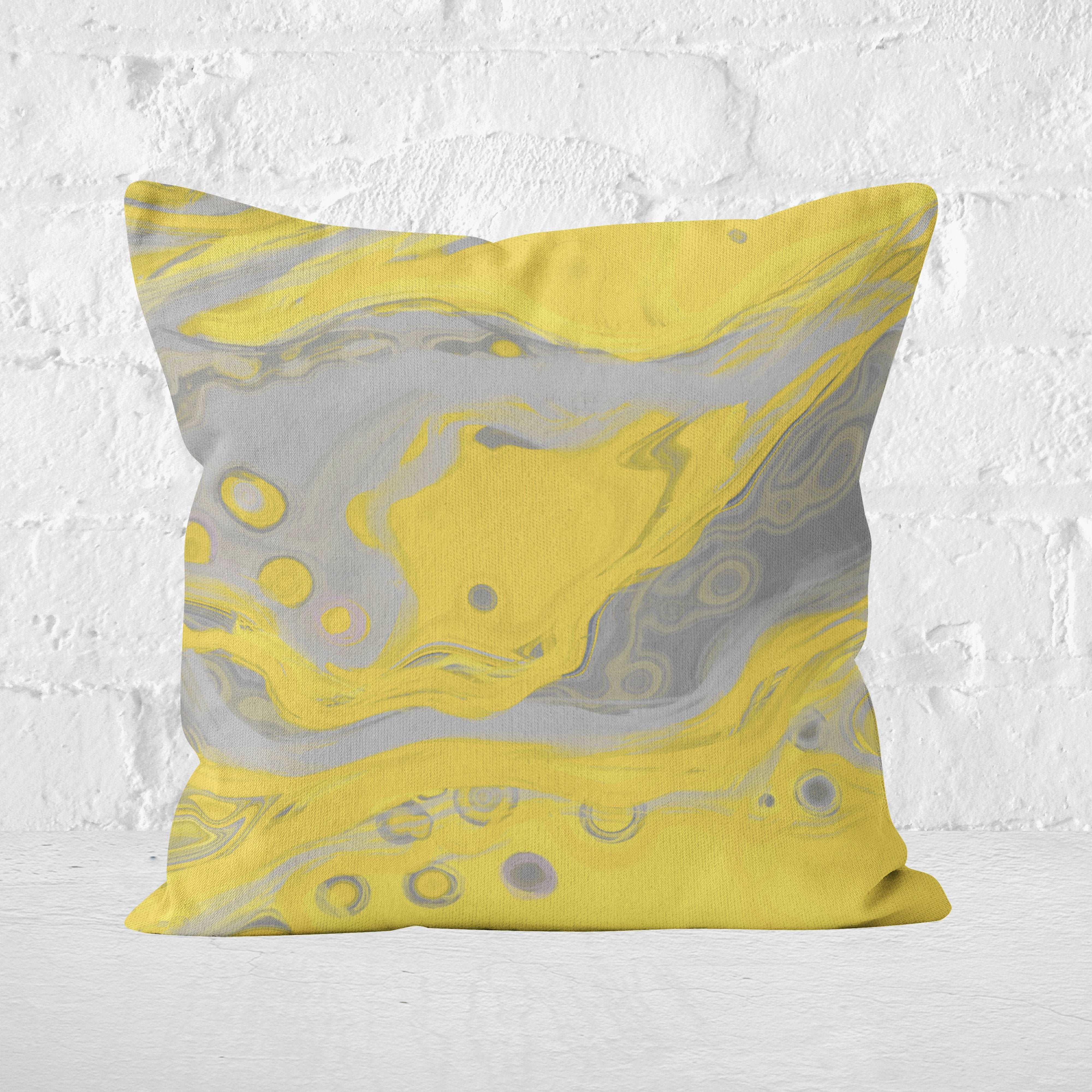 'Zest' Yellow & Grey Cushion