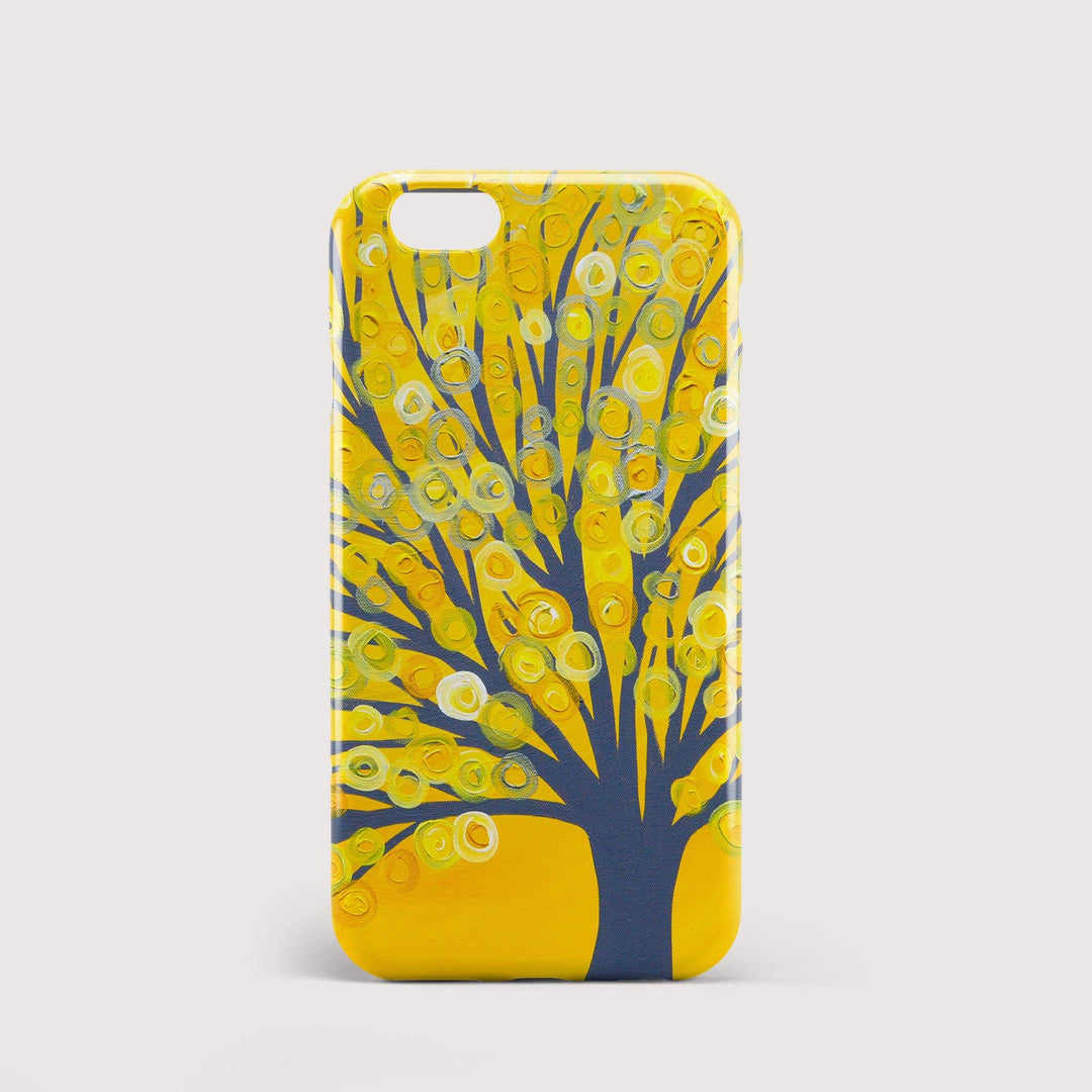 Yellow & Grey Tree iPhone Case - Louise Mead