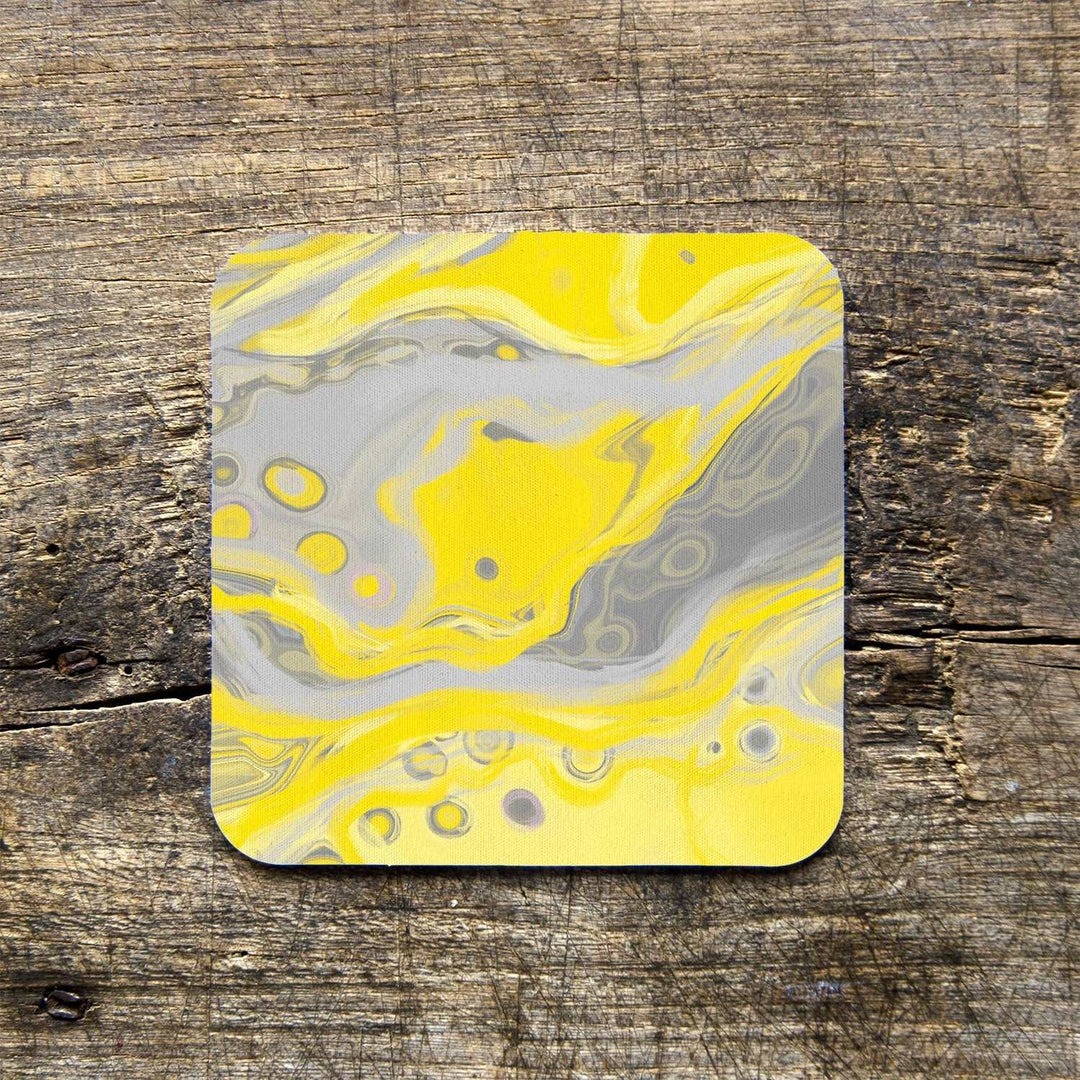 'Zest' Yellow & Grey Coaster