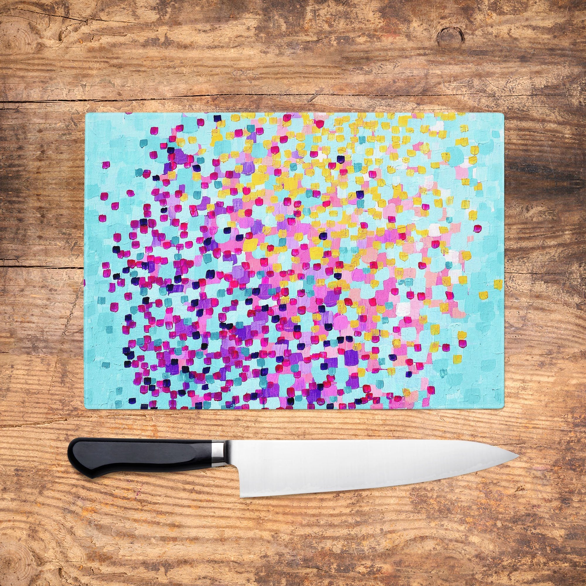 Summertime Glass Chopping Board - Louise Mead