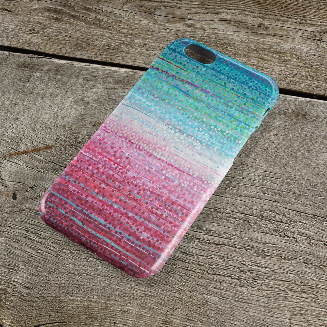 Dusky Sunday Pink & Teal iPhone Case