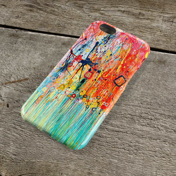 Jellyfish Orange & Teal iPhone Case