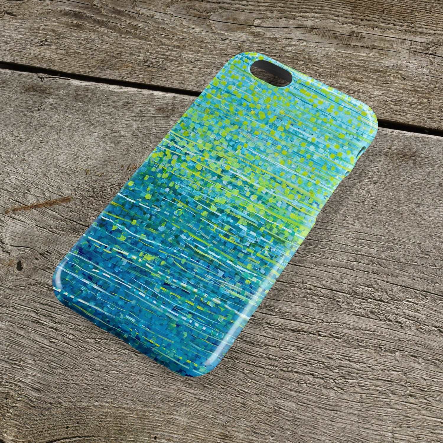 Forest Glade Teal & Green iPhone Case - Louise Mead