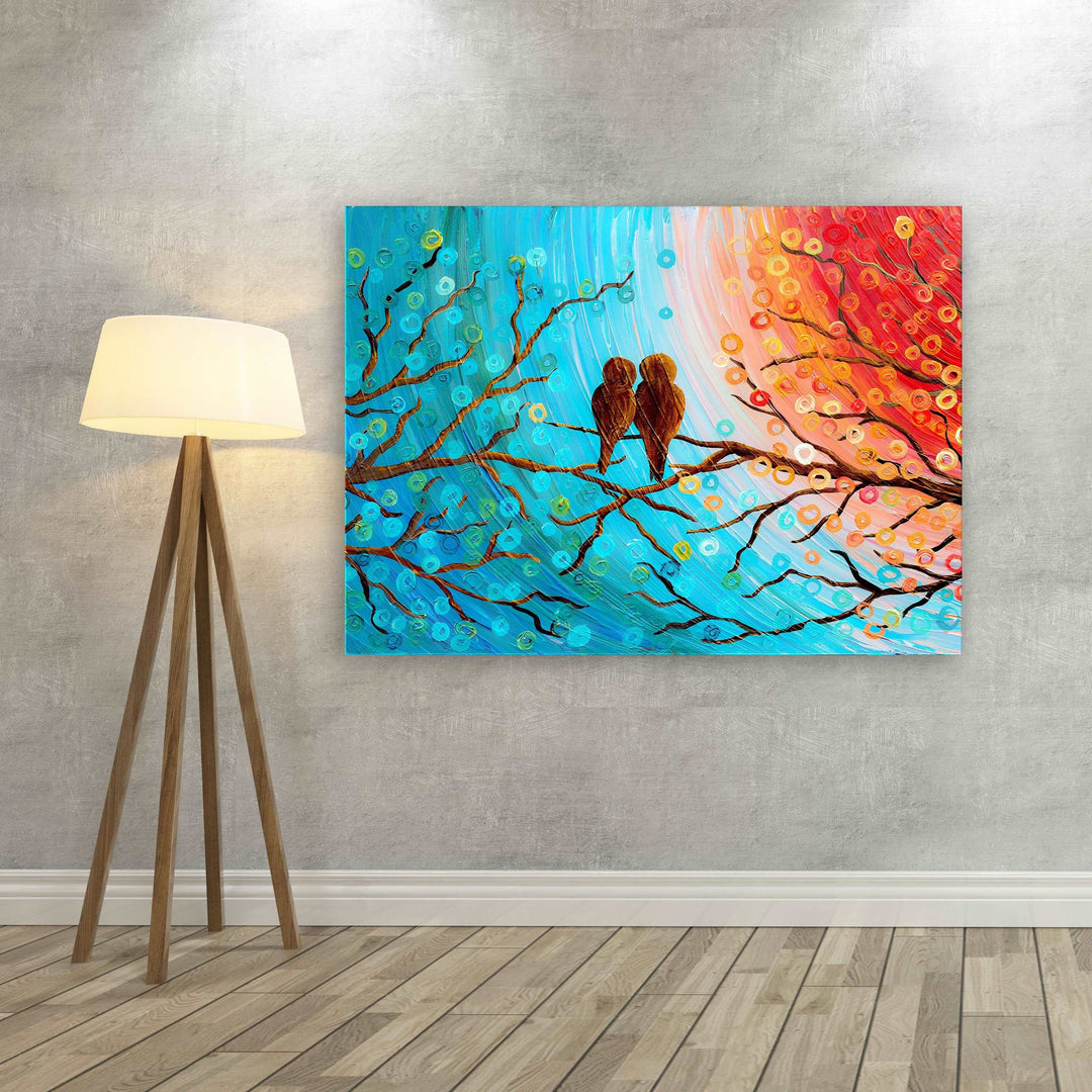 Love Birds Canvas Print - Louise Mead