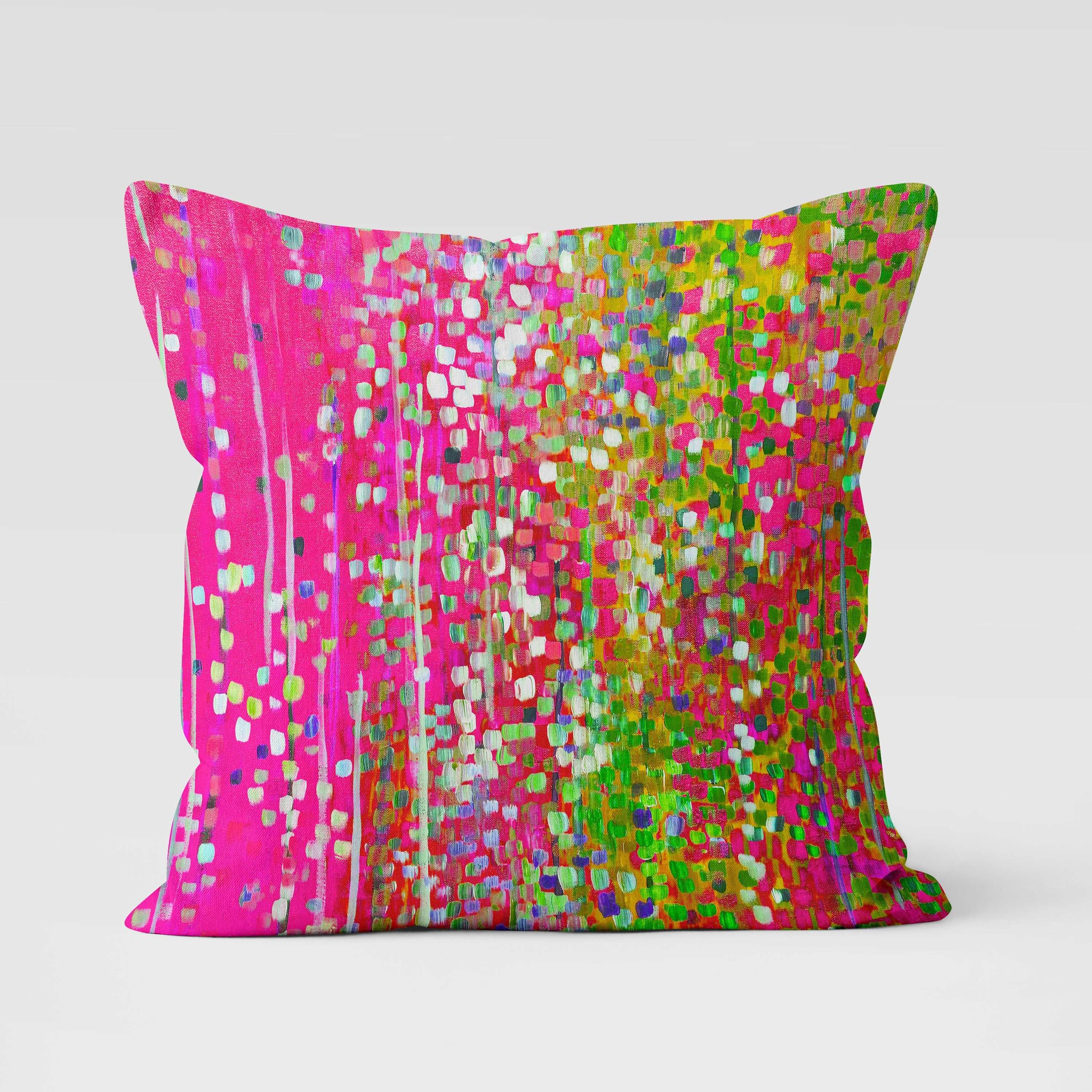 Pink & Green Cushion - Louise Mead