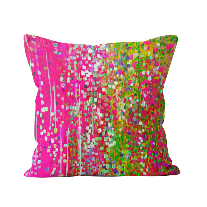 Pink & Green Cushion - Louise Mead