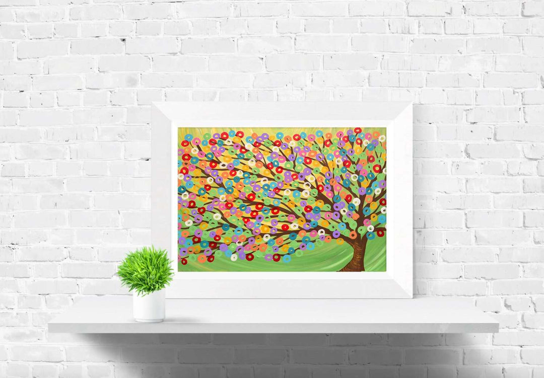 Green Tree Wall Art Print - Louise Mead