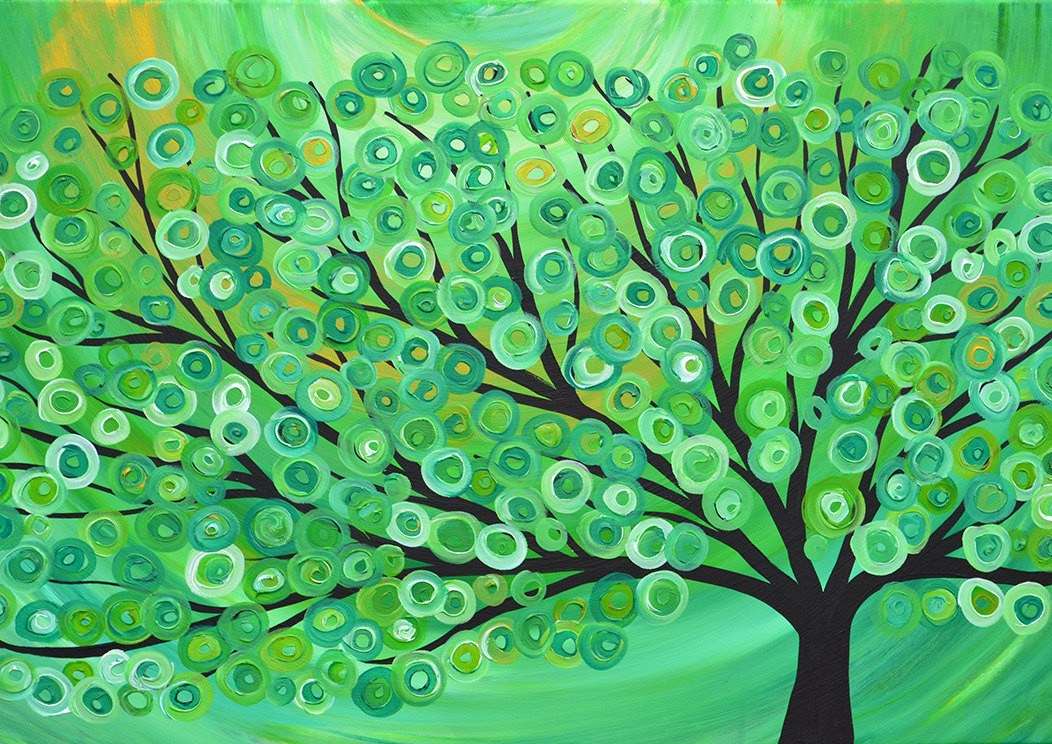 Green Tree Print - Louise Mead