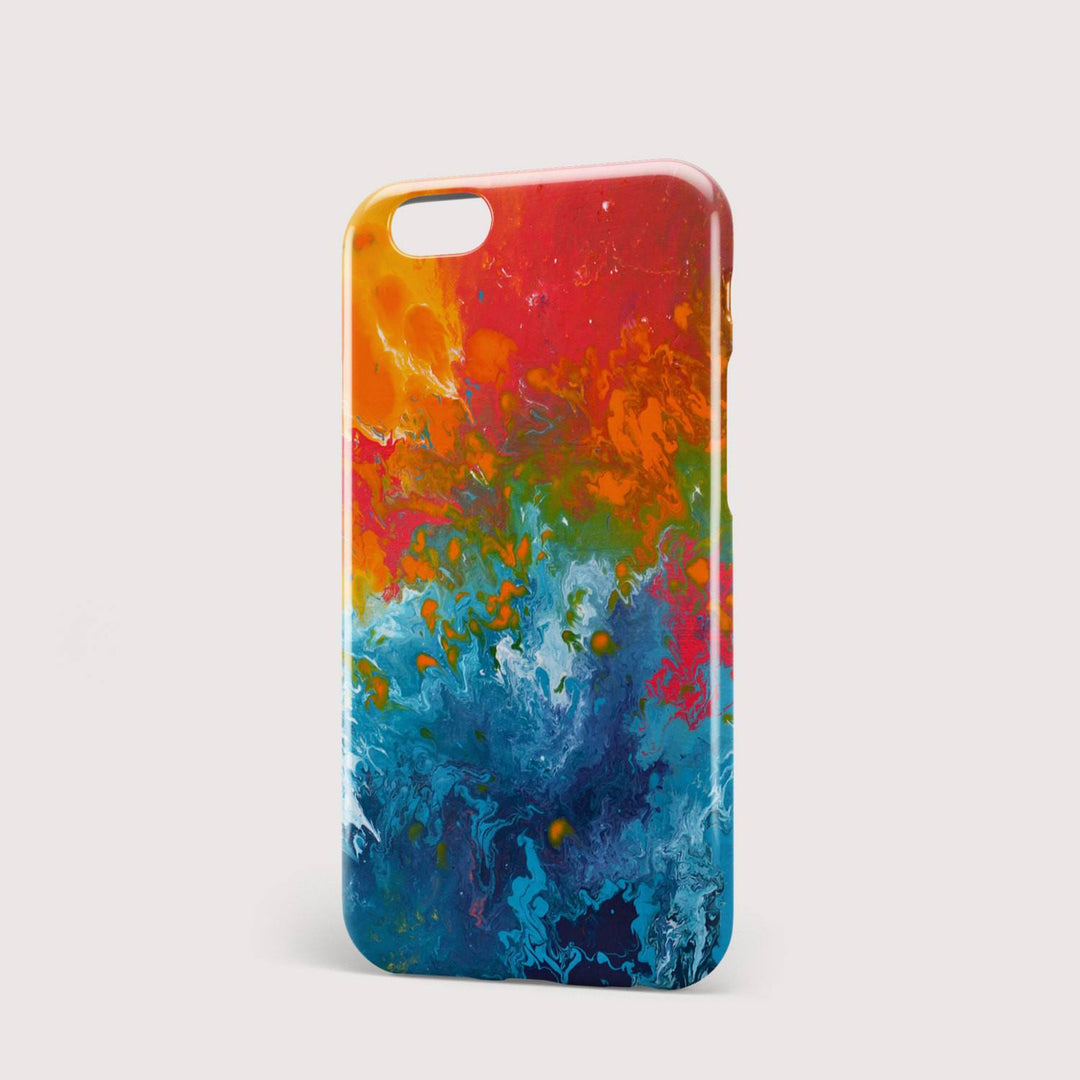 Incalescence Orange & Teal iPhone Case - Louise Mead