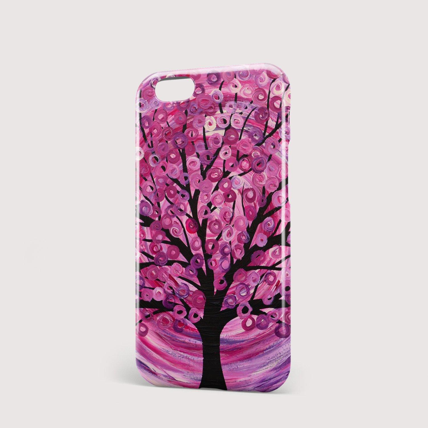 Raspberry Ripple Tree iPhone Case - Louise Mead