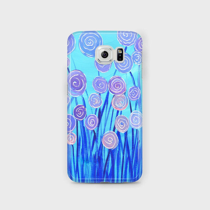 Blue & Lilac Flowers Samsung Case - Louise Mead