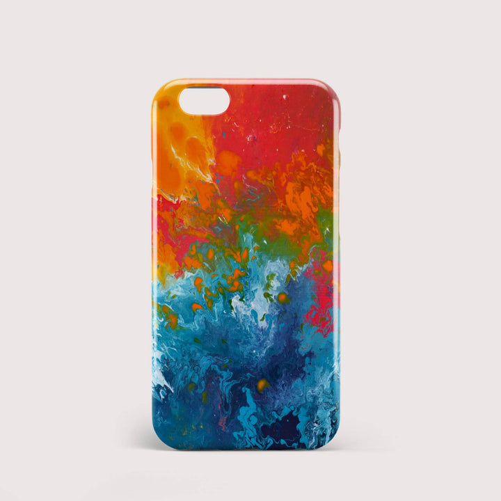 Incalescence Orange & Teal iPhone Case - Louise Mead