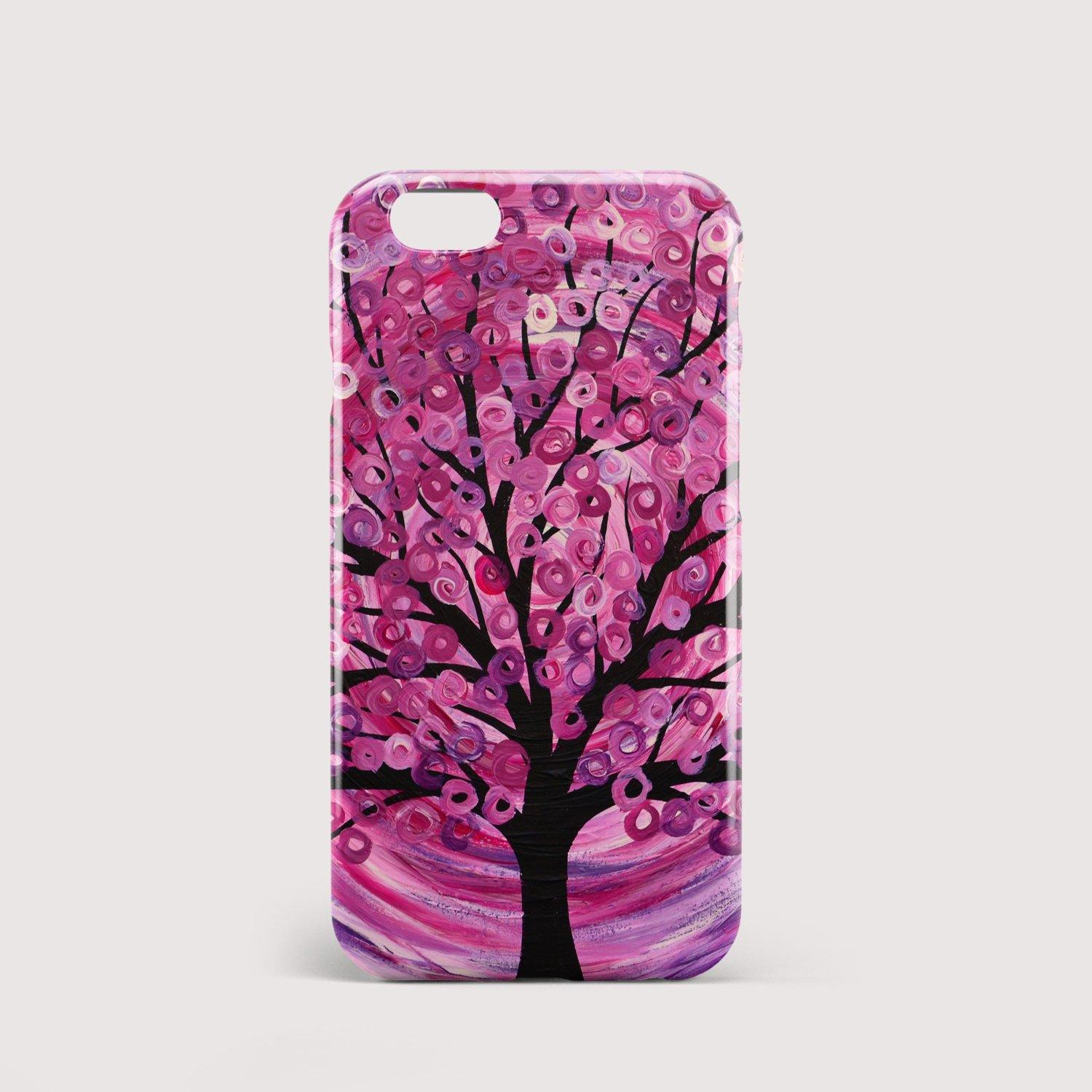 Raspberry Ripple Tree iPhone Case - Louise Mead