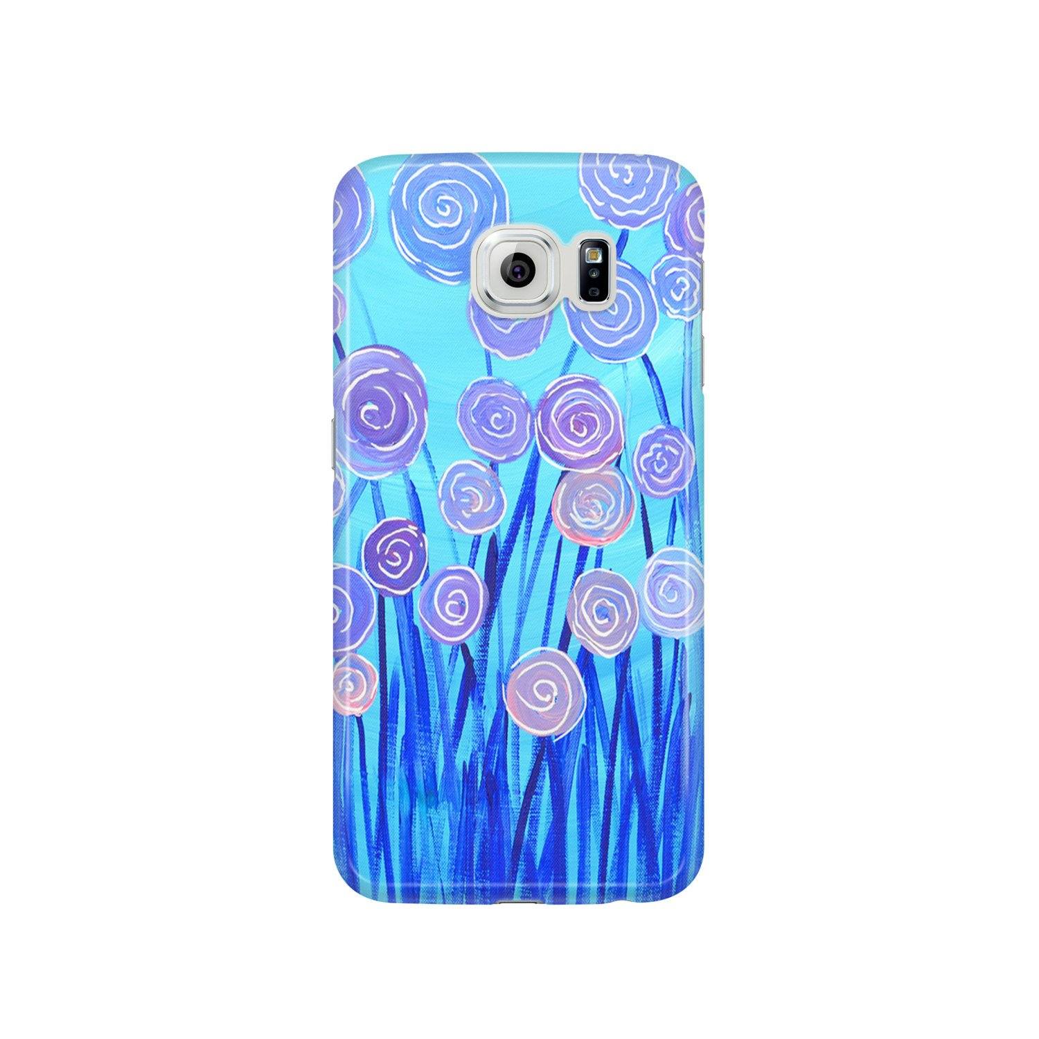 Blue & Lilac Flowers Samsung Case - Louise Mead
