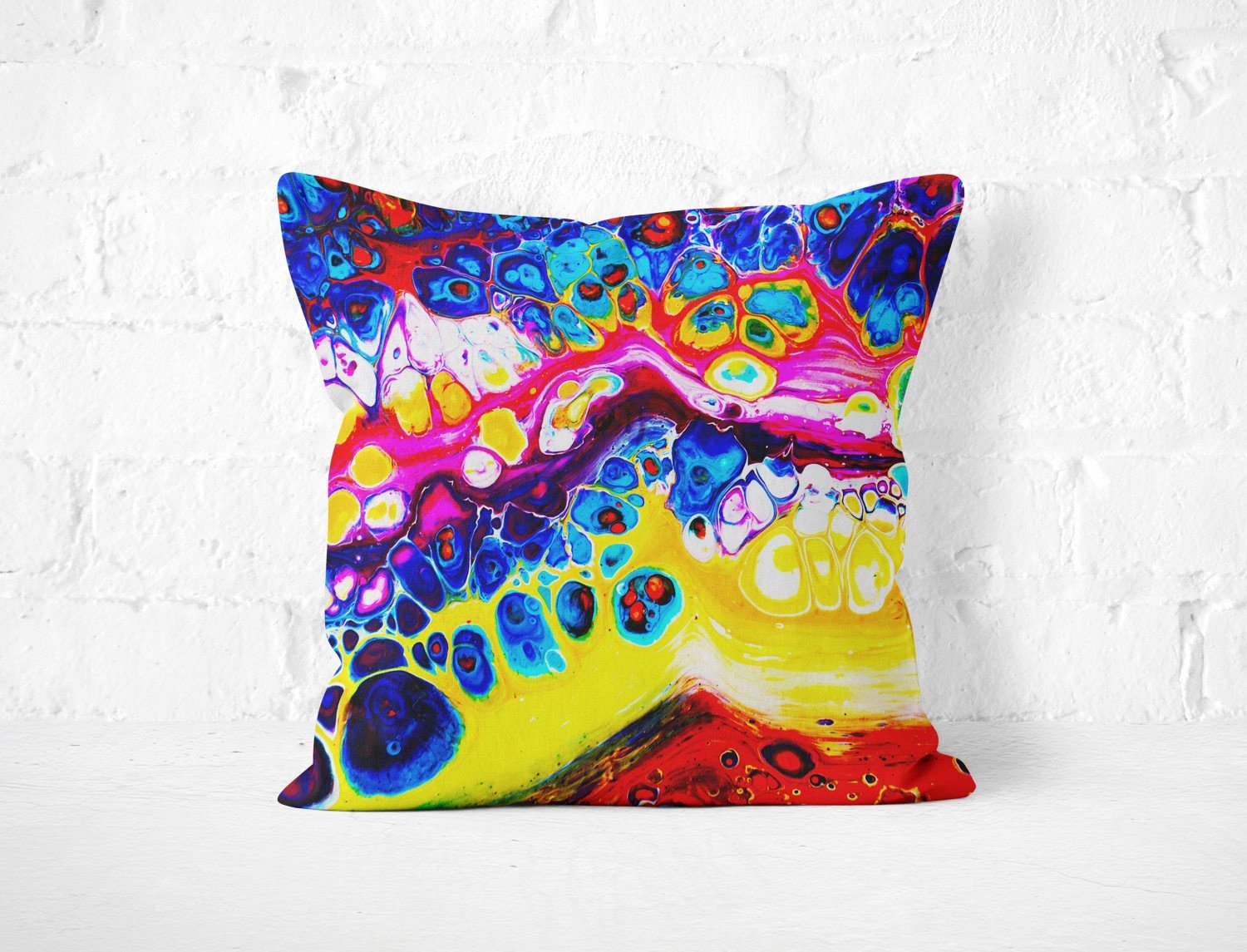 Abstract Square Pillow - Louise Mead