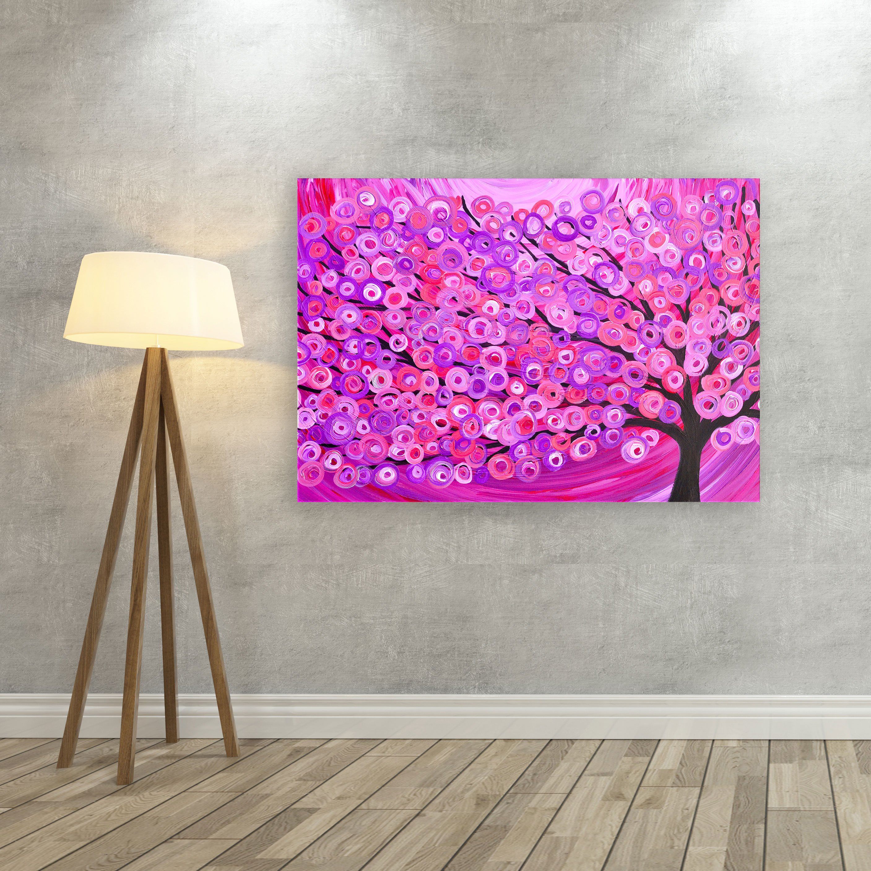 Pink Tree Canvas Print - Louise Mead