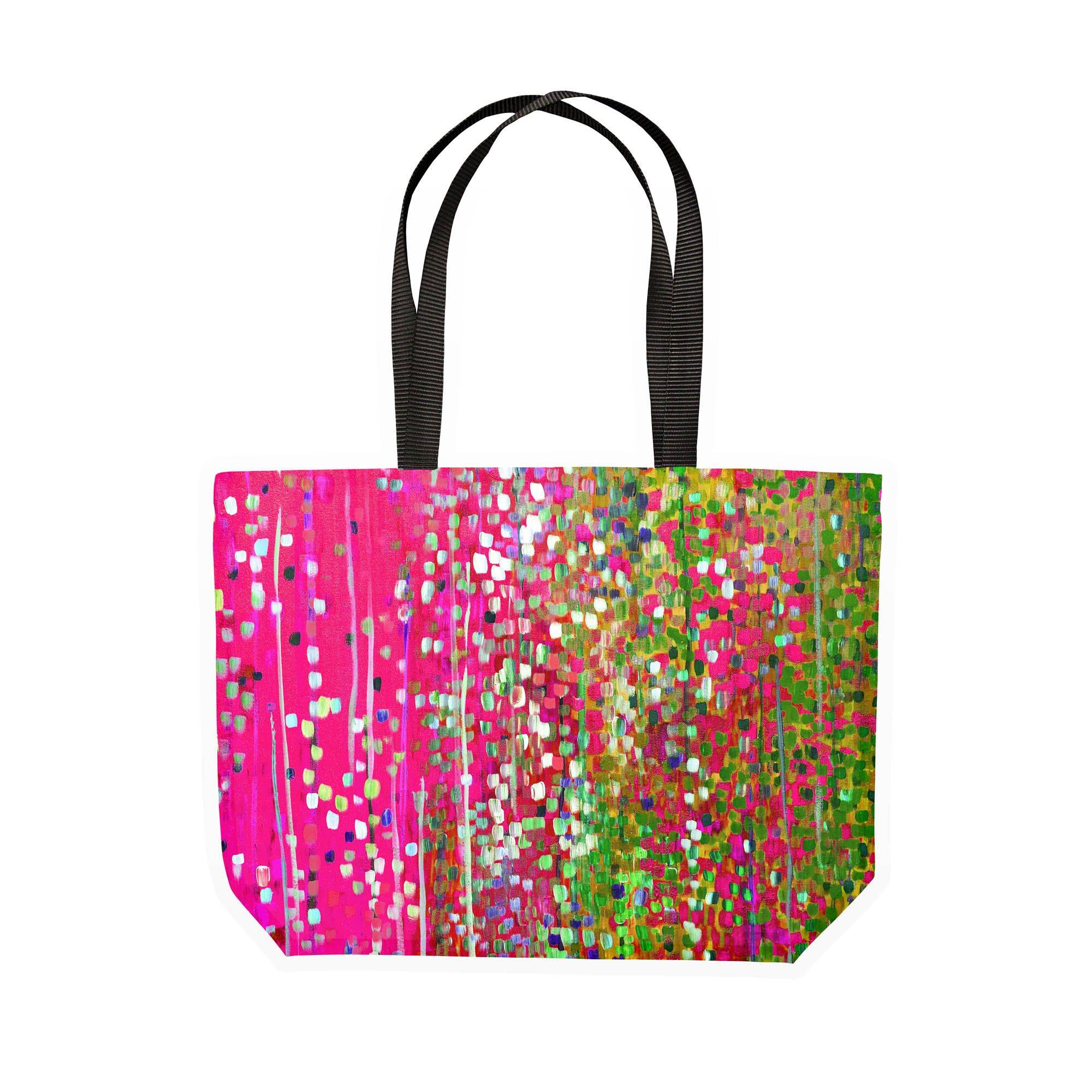 Pink & Green Canvas Tote - Louise Mead