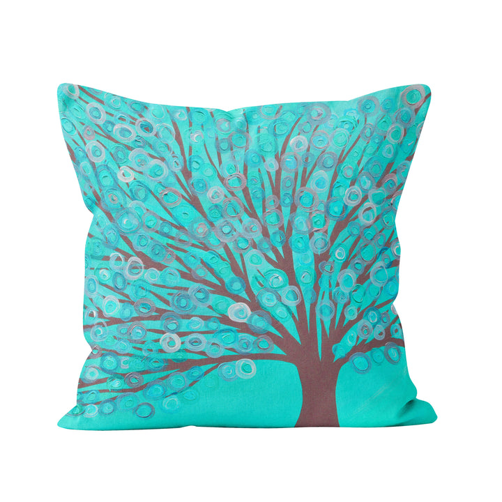 Turquoise & Grey Cushion - Louise Mead