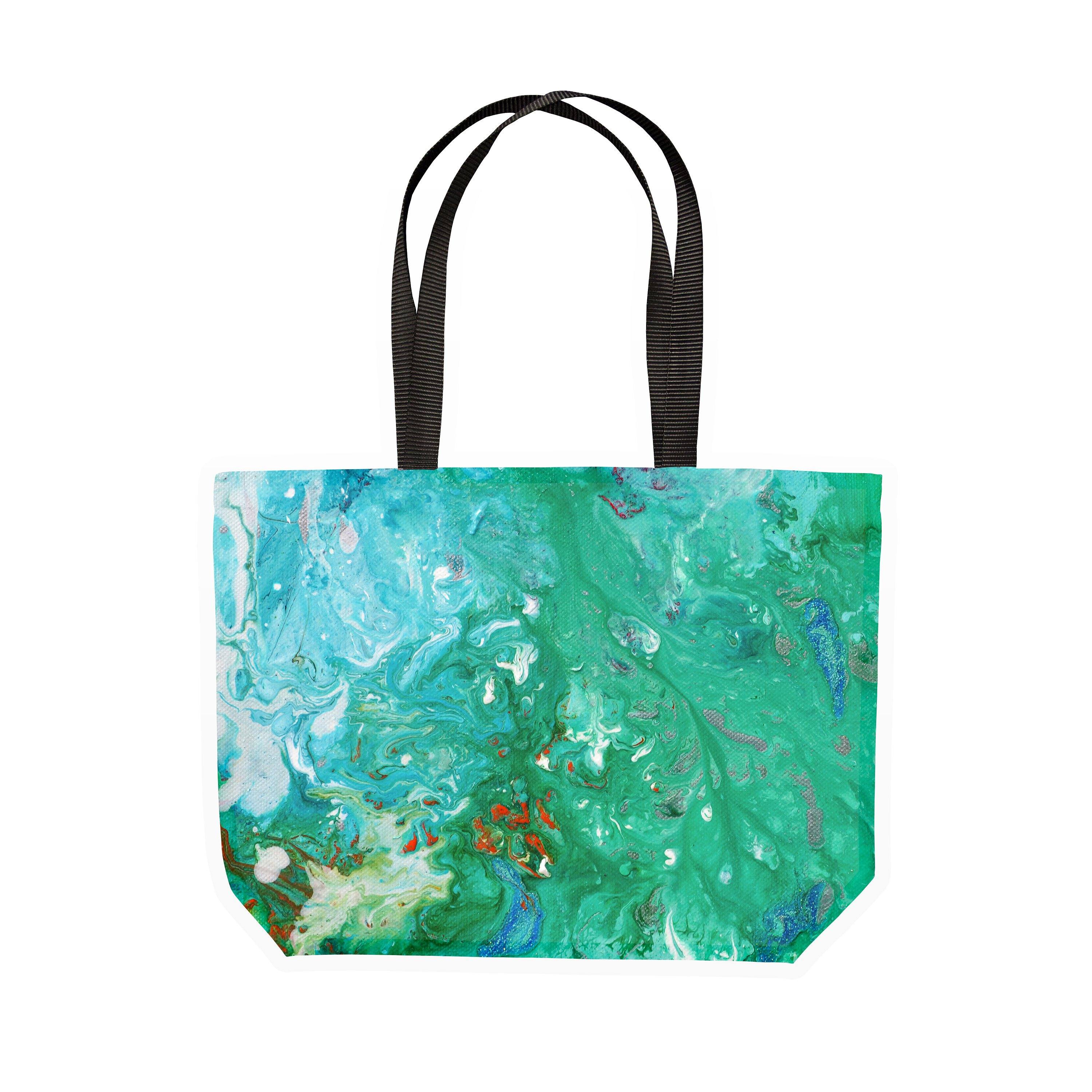 Green Canvas Tote - Louise Mead