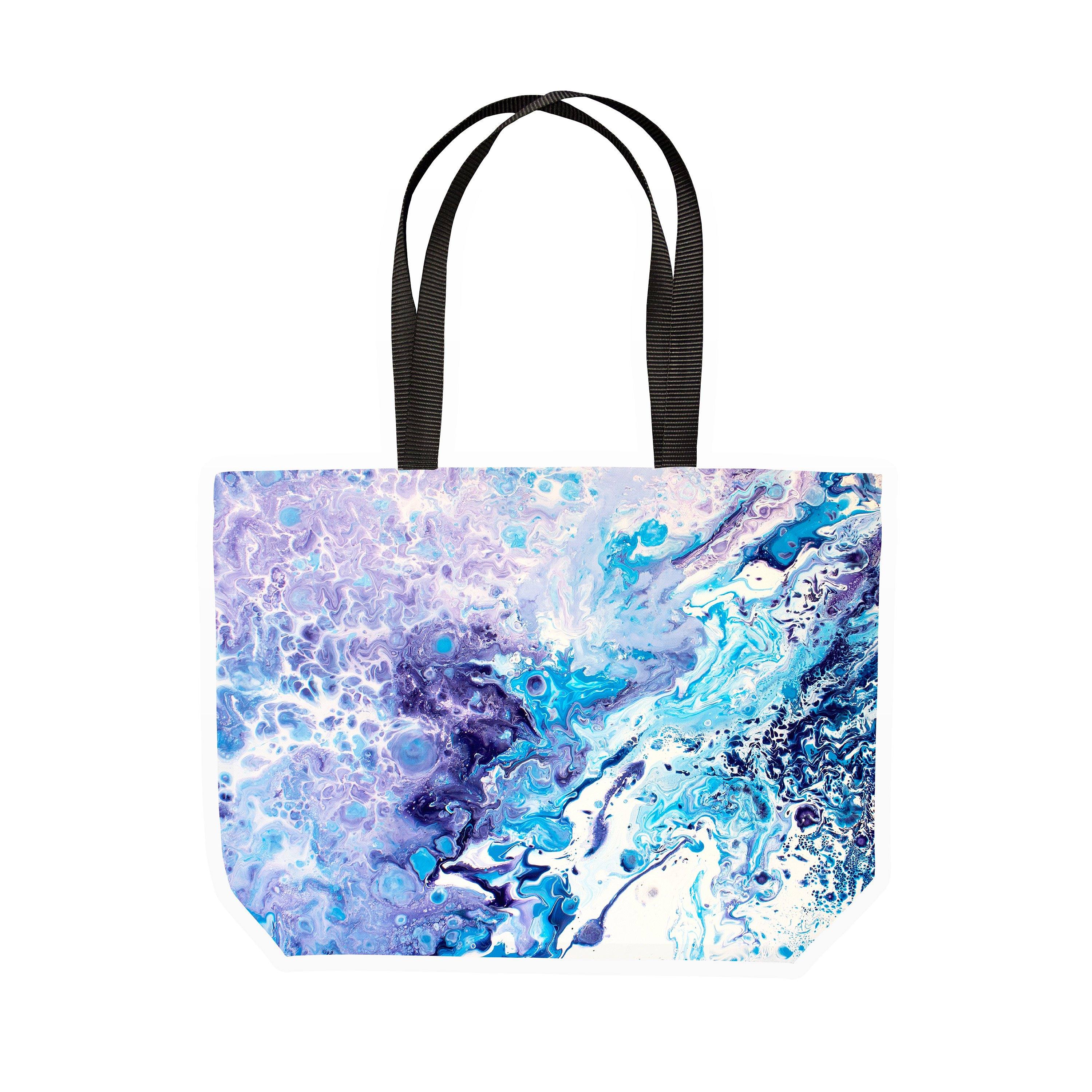 Blue & White Canvas Tote - Louise Mead