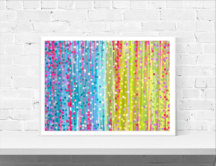 'Fruit Crush' Lilac & Green Impressionist Fine Art Print - Louise Mead