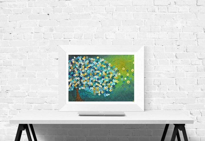 'Still Night' Abstract Tree Wall Art Print - Louise Mead